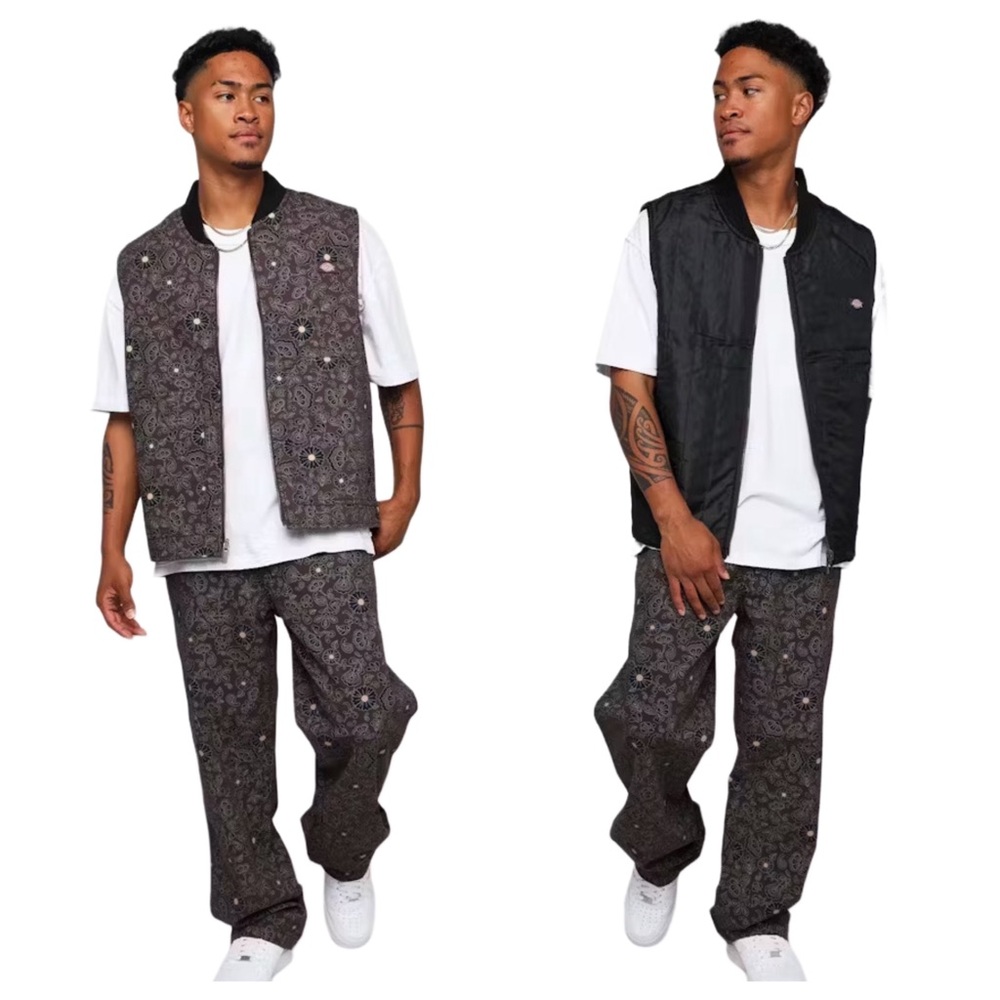 DICKIES ELLIS FLORAL REVERSIBLE VEST - Large